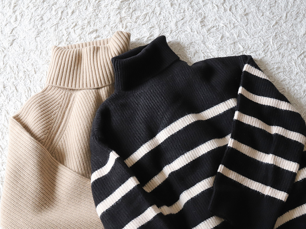 高級セーターは丁寧に1点洗い